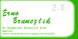 erno brunczlik business card